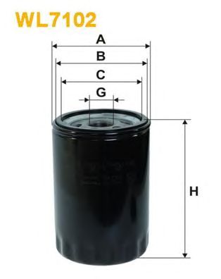 WIX FILTERS wl7102 -  Фильтр масляный двигателя